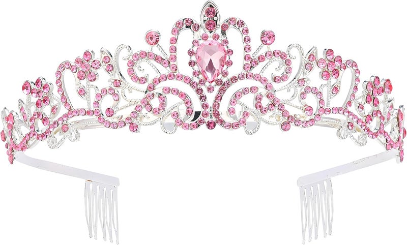 AXX Princess Crown for Women, Crystal Queen Tiaras for Girls Bridal Hair Accessories Gifts for Birthday Wedding Prom, Bridal Party, Pageant, Halloween Christmas Costume - Image 1